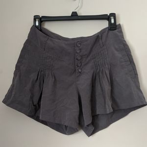 High waisted flare shorts